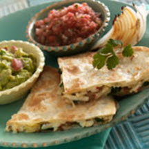 Artichoke, Spinach and Pepper Jack Quesadillas