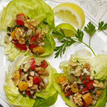Black-Eyed Peas & California Walnut Lettuce Wraps