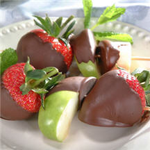 Chocolate Dipped Fruit Kabobs