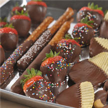 Dark Chocolate Dipped Strawberries & Snacks