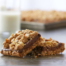 Fudge Filled Walnut-Oatmeal Bars
