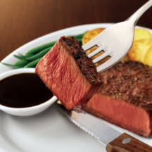 Beef Flat Iron Steak with Balsamic Pepper Sauce