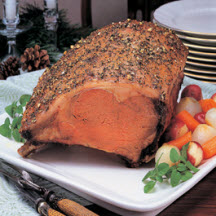 Beef Rib Roast with Browned Vegetables