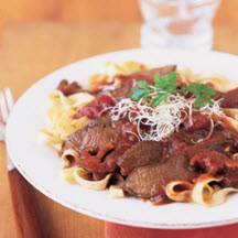 Braised Beef and Pasta with Italian Mushroom Sauce