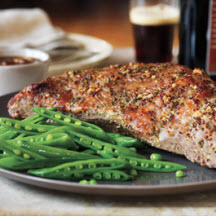 Country Mustard Tri-Tip Roast with Butter-Brew Sauce