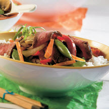Ginger-Beef Stir Fry with Rice