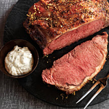 Lemon-Garlic Roast with Herbed Oregano-Horseradish Sauce