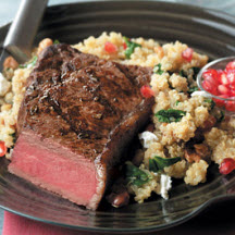 Pomegranate Steak with Quinoa