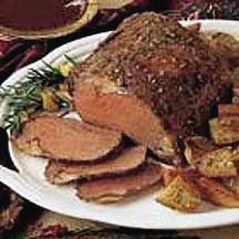 Rib Eye Roast & Oven-Browned Vegetables