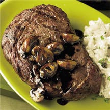 Ribeye Steaks with Balsamic Mushroom Sauce