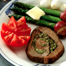 Rolled Steak Stuffed with Asparagus