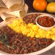 Shredded Beef with Eggs and Tortillas