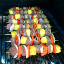 Sirloin Kebabs with Fresh Pineapple