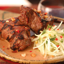 Thai Cowboy Steak with Peanut Sauce
