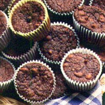 Fudgey Peanut Butter Chip Muffins