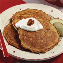 View the recipe for Apple-Bran Pancakes. Apple-Bran Pancakes