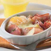 View recipe for Baked Eggs with Canadian Bacon, Tomato and Potatoes. Baked Eggs with Canadian Bacon, Tomato and Potatoes