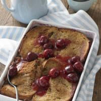 Baked French Toast with Cherry Topping
