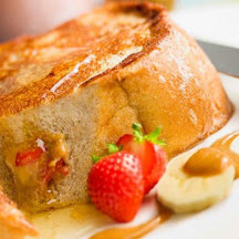 Banana Strawberry Peanut Butter French Toast
