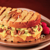 Breakfast Panini with Pecans, Cheddar and Sausage