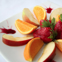 Citrus Platter with Raspberry Sauce