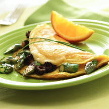 Gouda, Asparagus and Mushroom Omelet