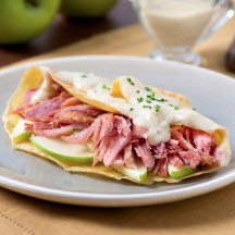 Ham, Apple & Cheddar Crêpes