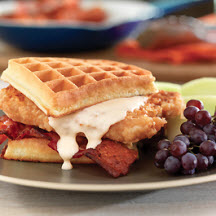 Pork Chop and Waffle Sandwiches with Maple "Gravy"