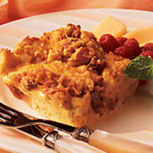Savory Breakfast Bread Pudding with Colby