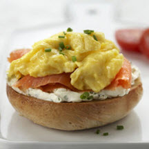 Scrambled Eggs and Lox Breakfast Bagels