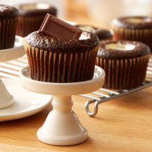 Chocolate Bar Filled Chocolate Cupcakes