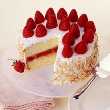 Coconut Strawberry Cake