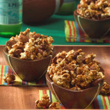 Caramel Almond Popcorn Clusters