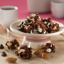 Nutty Chocolate Caramel Corn Clusters