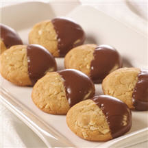 Chocolate Dipped Almond Cookies