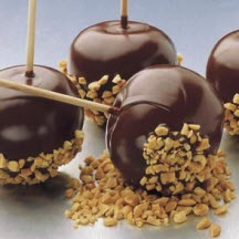 Chocolate-Peanut Butter Coated Apples