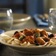 Chicken Cacciatore over Pasta