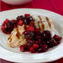 Grilled Chicken with Cherry Apple Chutney