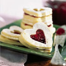 View the recipe for Raspberry Heart Cookies. Raspberry Heart Cookies
