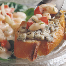 Tuscan Bean Salad with Gorgonzola Bruschetta