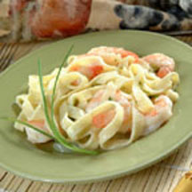 Fettuccine with Lemon Garlic Shrimp