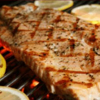 Grilled Herb-Crusted Swordfish with Lemon Butter