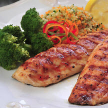 Grilled Mullet with Hot Mango-Honey Sauce