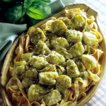 Pollack in Pesto Sauce