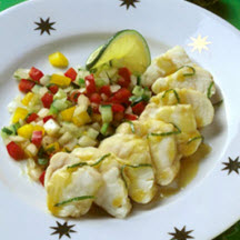 Roasted Monkfish with Festive Salsa