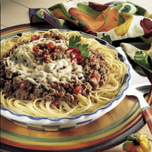 View the recipe Beef Spaghetti Pie Olé. Beef Spaghetti Pie Olé