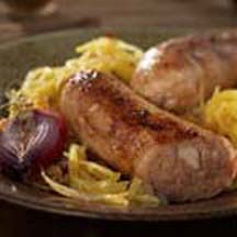 Boudin Blanc with Muenster Cheese