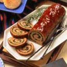 Cheesy Spinach Stuffed Meatloaf