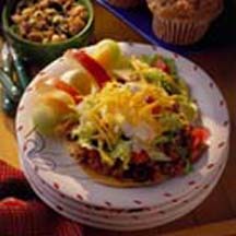 Tostados with Ground Pork