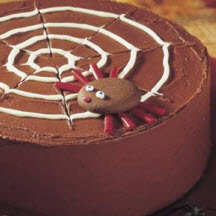 Chocolate Spider Web Cake